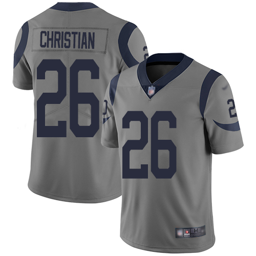 Los Angeles Rams Limited Gray Men Marqui Christian Jersey NFL Football #26 Inverted Legend